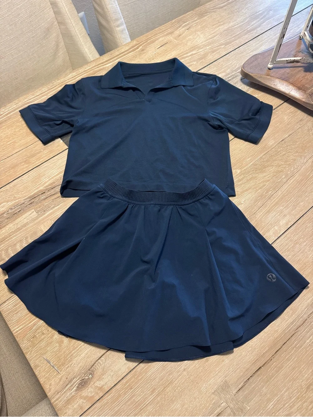 lululemon athletica Navy Blue Women's Polo and Skort Set